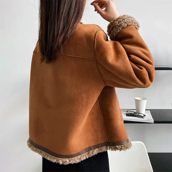 Charlina Giacca in Shearling con Bottoni